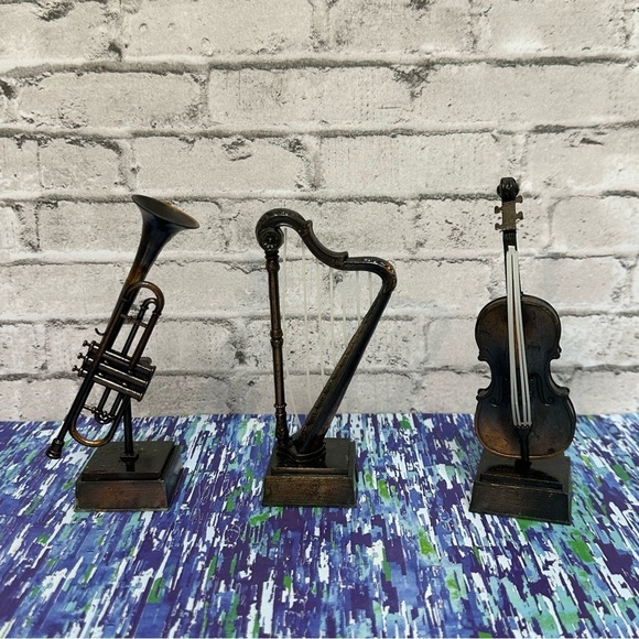 Vintage Die-Cast Pencil Sharpener MUSICAL INSTRUMENTS Set of 3 in Original Boxes - Picture 1 of 12